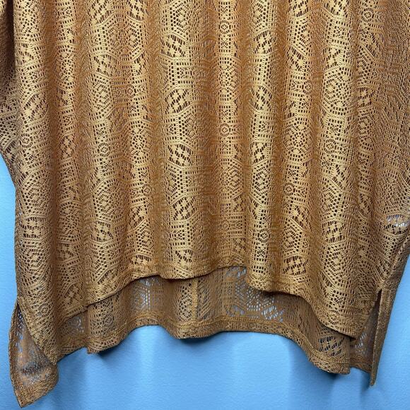 Anthropologie Akemi + Kin XS/S Bratton Sheer Lace Boxy Oversized Drop Sleeve Top - Picture 4 of 10